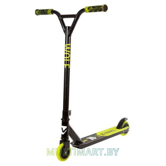 Самокат Novatrack Wolf EL Plastic 100P.WOLF.BGN21 (зеленый/черный, 2021)